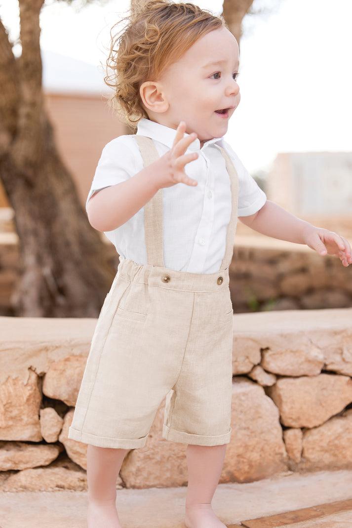 tartine et chocolat Short Chinees zand Linnen Beugel Navy