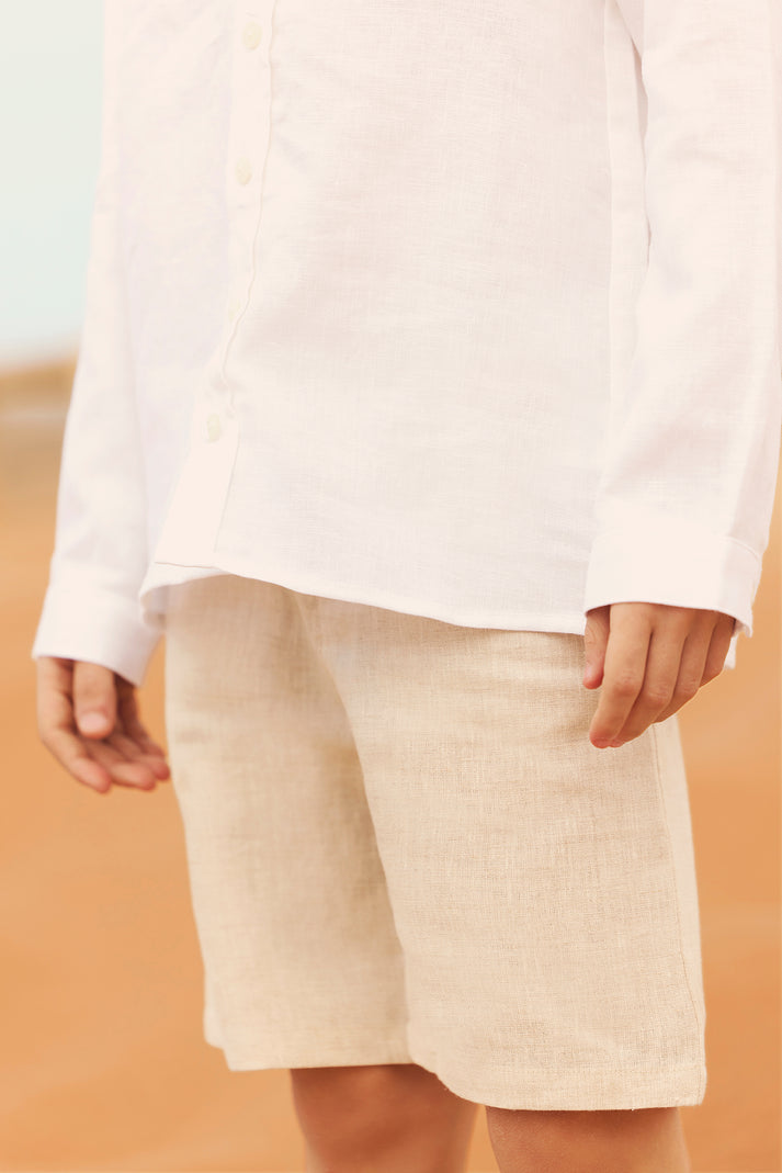 tartine et chocolat Short Chinees zand Linnen Blauw Grijse