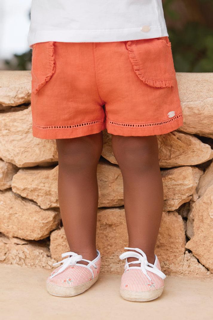 tartine et chocolat Short Piolon Linnen Openwork -details papaver