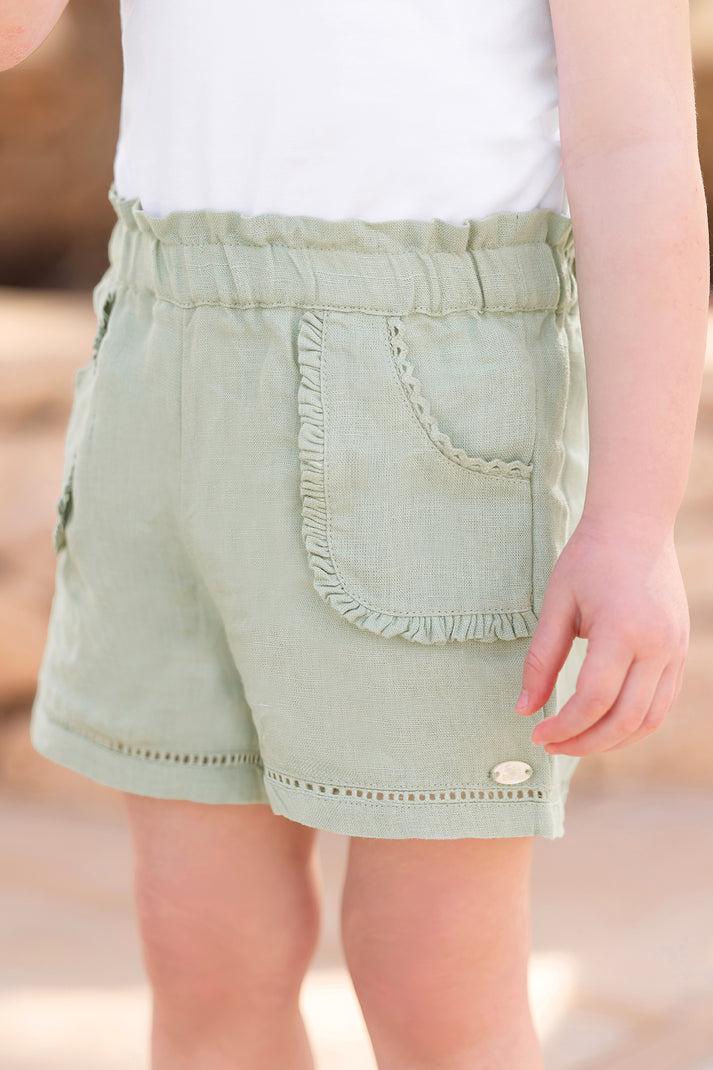 tartine et chocolat Short Piolon Linnen Openwork -details papaver