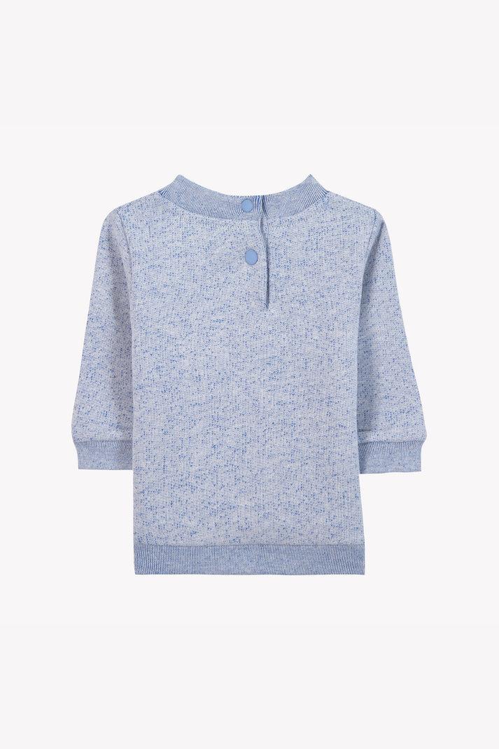 Tartine Et Chocolat Sweatshirt Blauw Grijse Tekening Robot Blauw Grijsingeslikt
