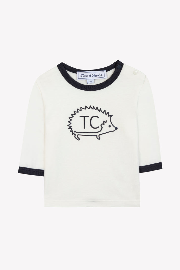 tartine et chocolat T -shirt Ecru egel moeder -of -Pearl