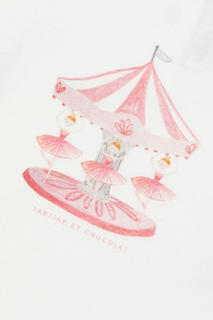Tartine Et Chocolat T -shirt Praline Tekening Merry -go -round Moeder -of -Pearl