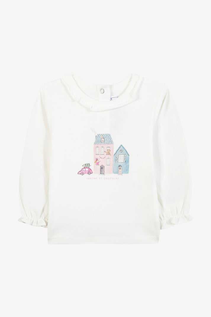 tartine et chocolat T -shirt pruimen Tekening landhuis Moeder -of -Pearl