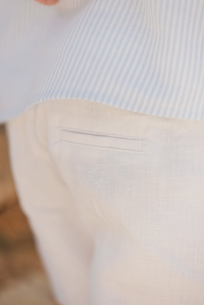 Tartine Et Chocolat Broek Wit Linnen Wit