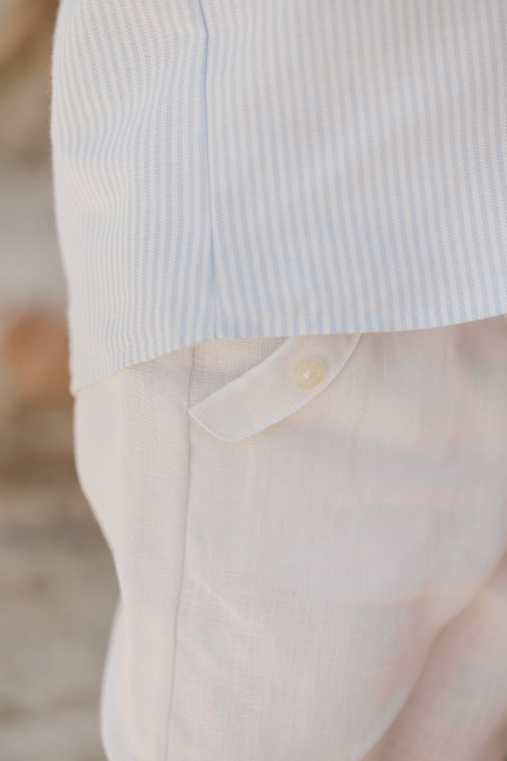 Tartine Et Chocolat Broek Wit Linnen Wit