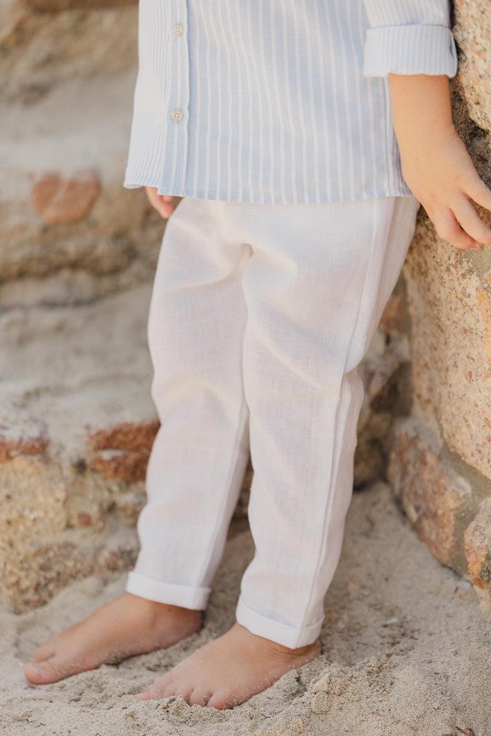 tartine et chocolat Broek Wit Linnen Wit