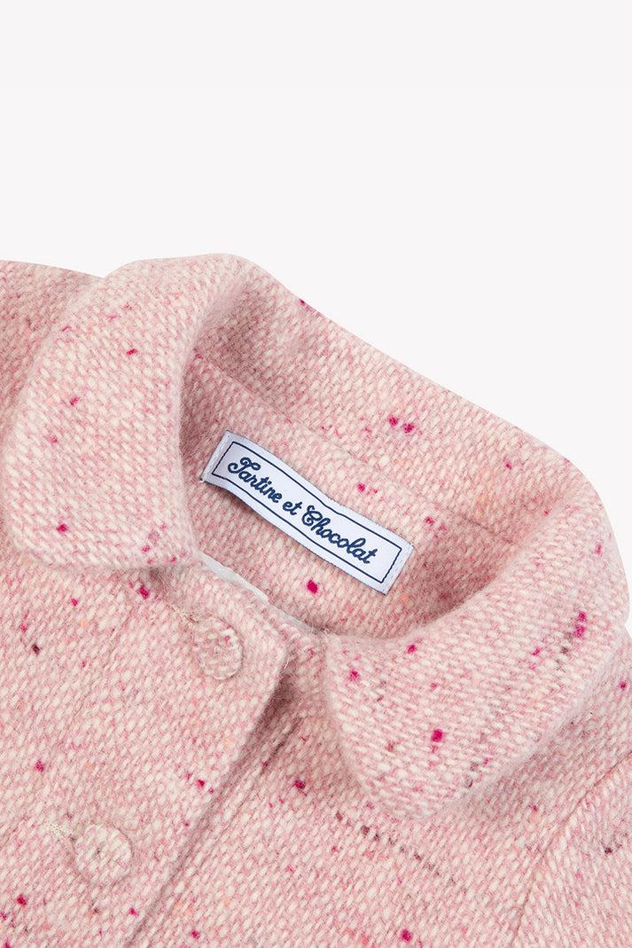 Tartine Et Chocolat Jas Lichtroze In Wol Lichtroze