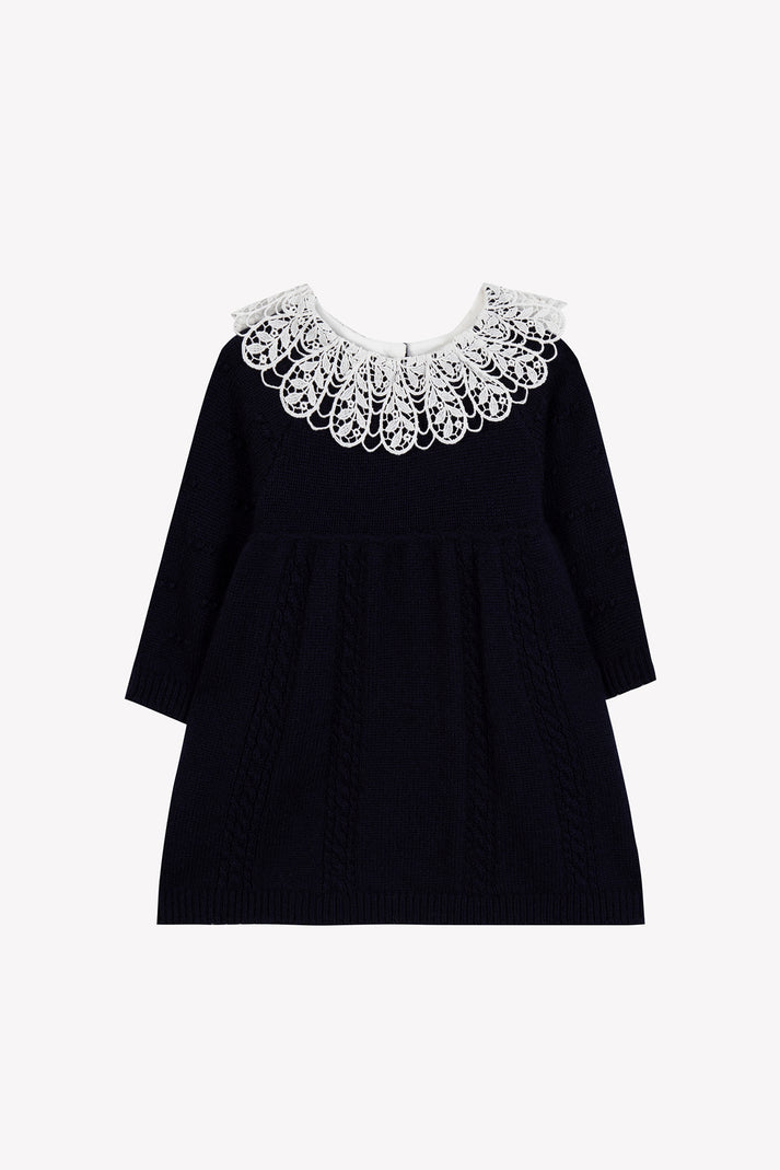 tartine et chocolat Jurk Navy in Gaas Navy