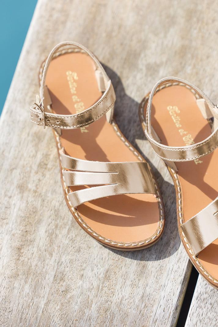 Tartine Et Chocolat Sandalen Gouden Leer Goud