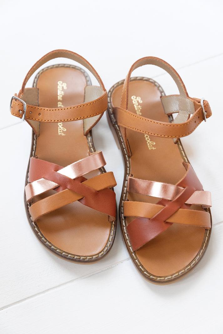 Tartine Et Chocolat Sandalen Leer Kameel Bruin