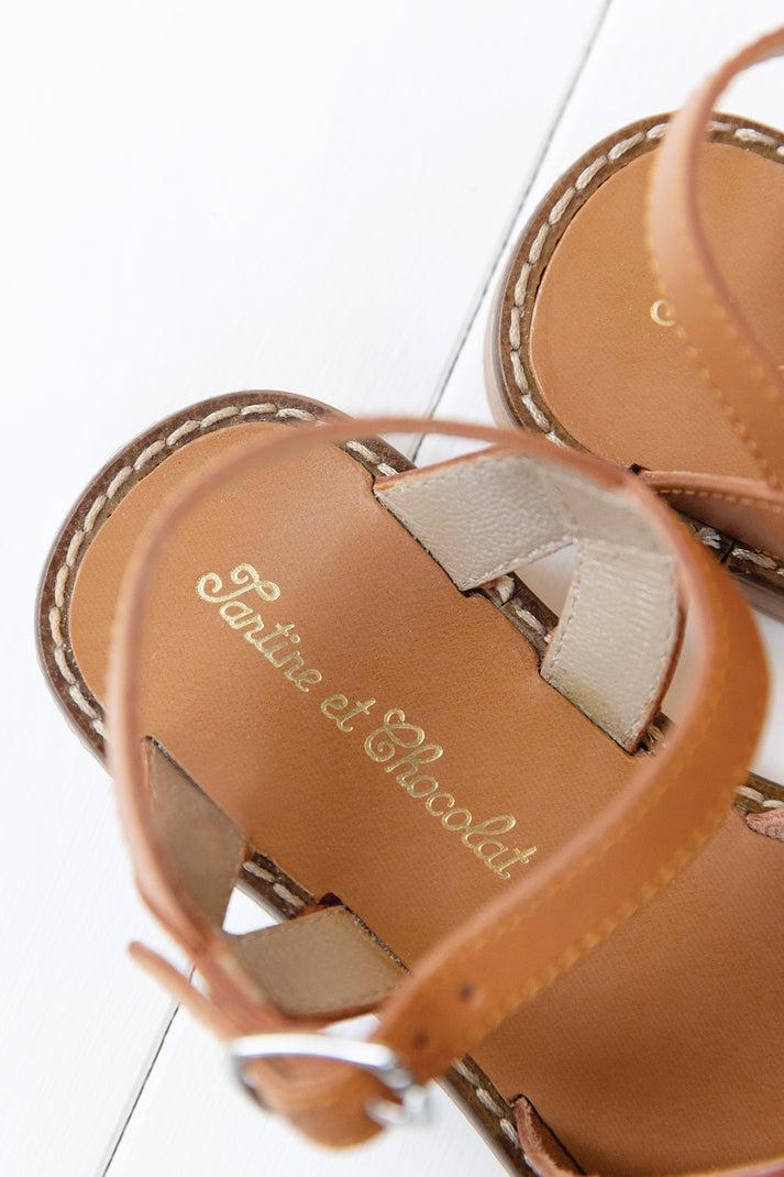 Tartine Et Chocolat Sandalen Leer Kameel Bruin