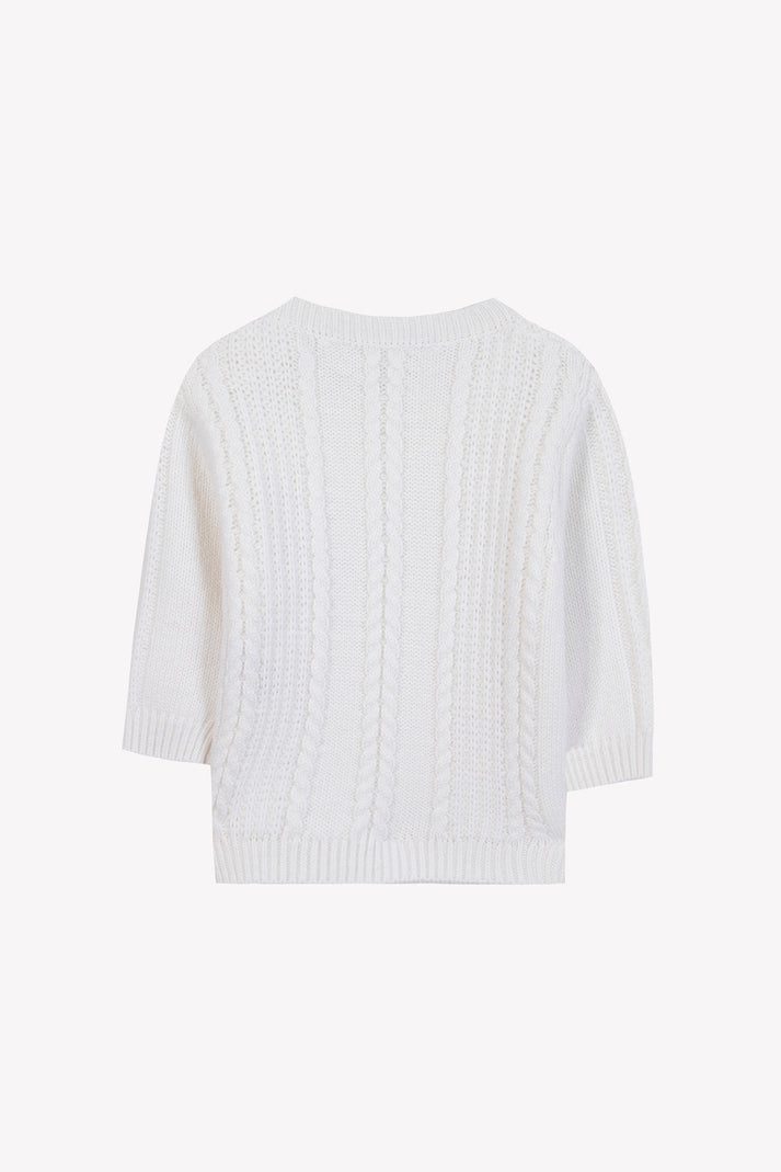 Tartine Et Chocolat Trui Ecru TC Handtekening Navy