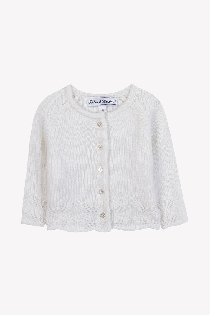 tartine et chocolat Vest Ecru Gaas Navy