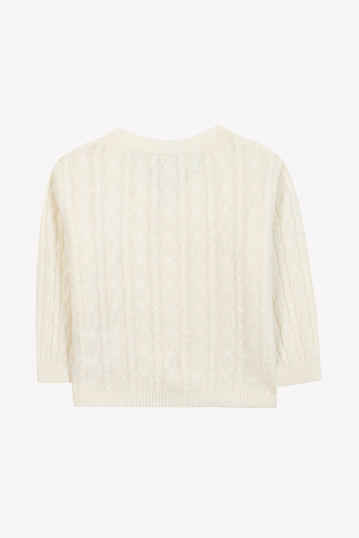 Tartine Et Chocolat Vest Ecru Gaas Verdraaide Navy