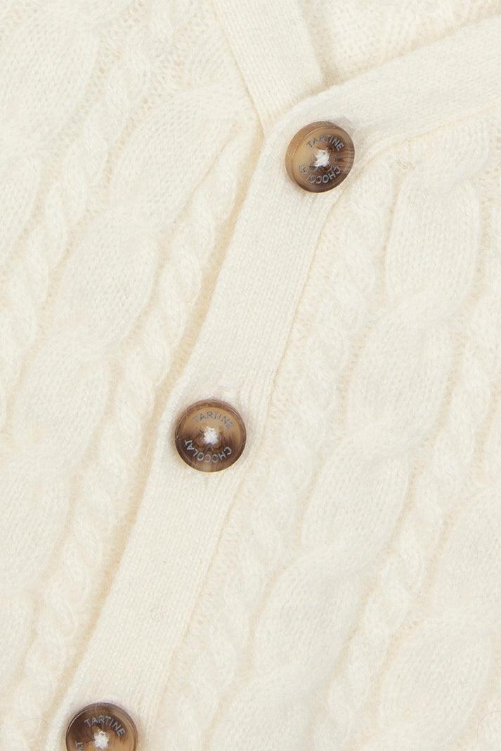 Tartine Et Chocolat Vest Ecru Gaas Verdraaide Navy