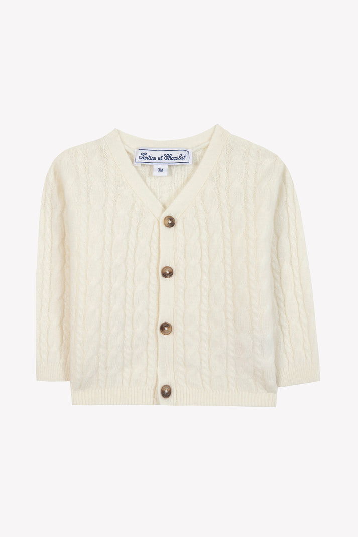 tartine et chocolat Vest Ecru Gaas Verdraaide Navy tartine et chocolat Vest Ecru Gaas Verdraaide Navy