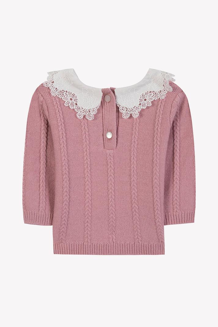 Tartine Et Chocolat Trui Eglantine Halsband Borduurwerk Engels Moeder -of -Pearl