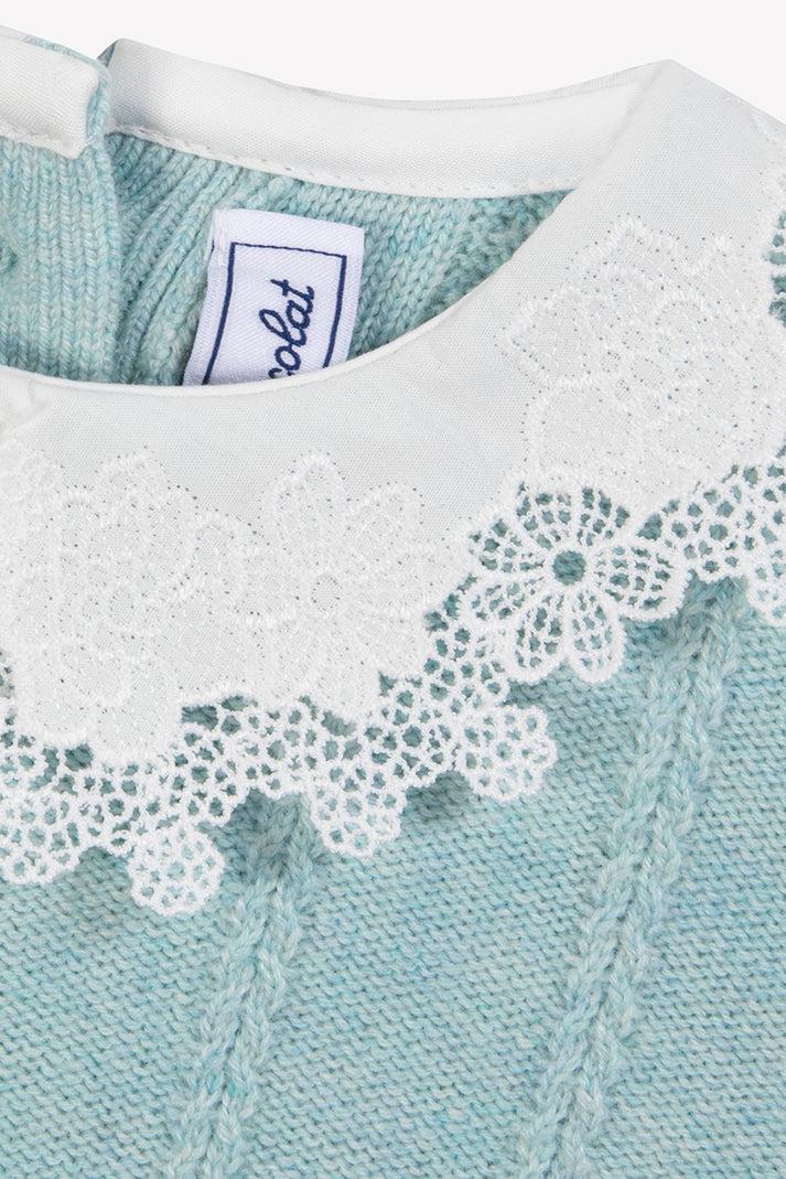 Tartine Et Chocolat Trui Groen Water Halsband Borduurwerk Engels Moeder -of -Pearl