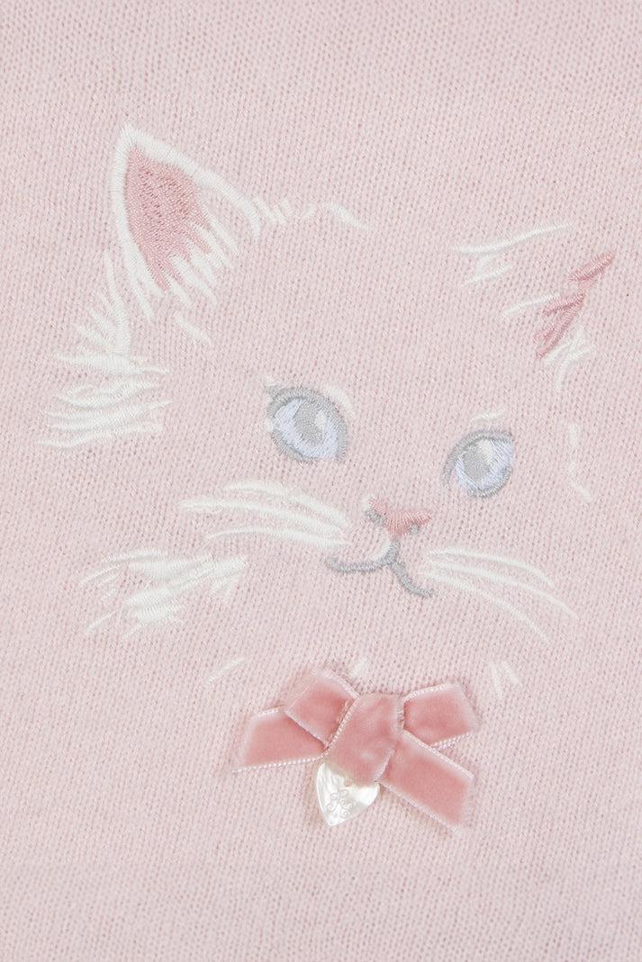 Tartine Et Chocolat Trui Lichtroze Tekening Kat Lichtroze