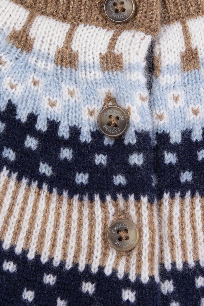 Tartine Et Chocolat Trui Navy Patroon Jacquard Navy