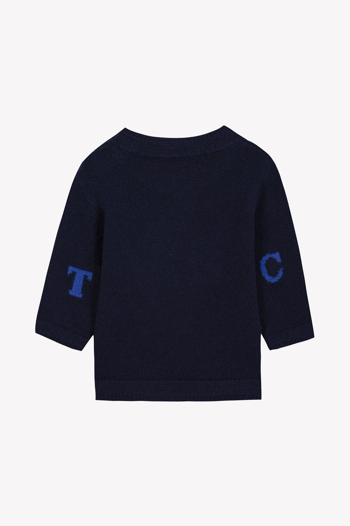 Tartine Et Chocolat Trui Navy Tekening Pixel Hedgehog Navy