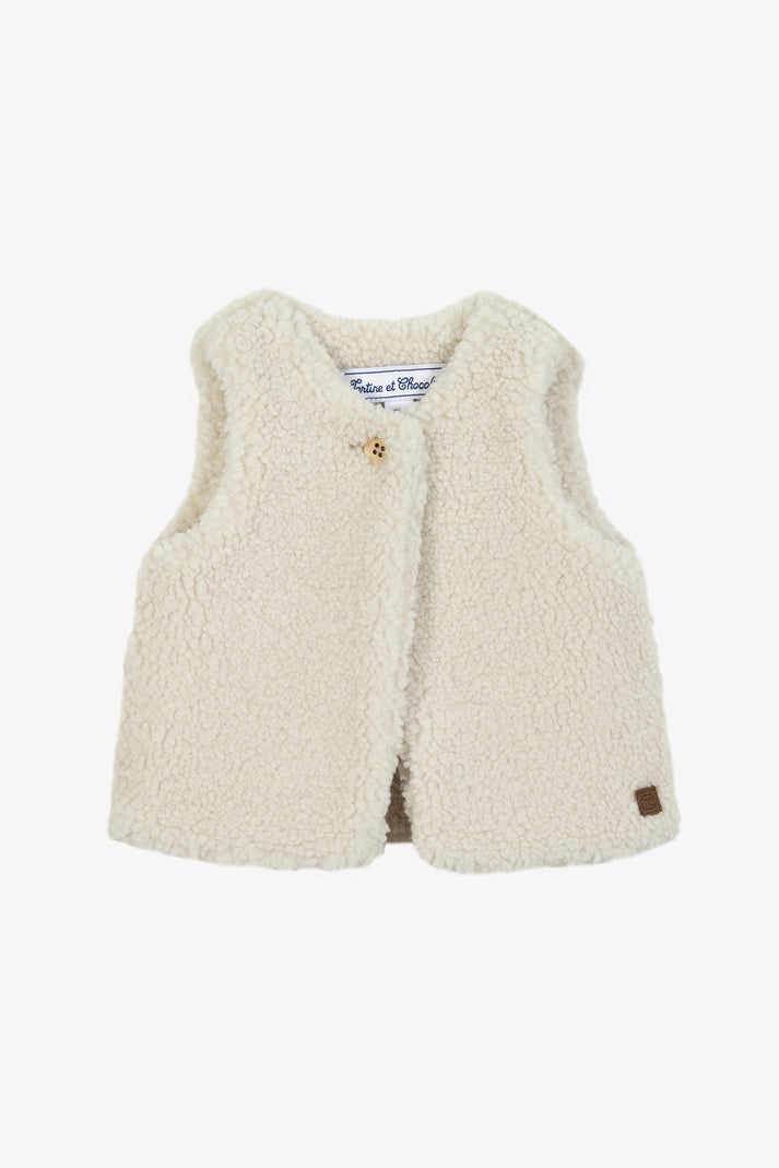tartine et chocolat Vest Beige Faux bontimitatie Beige