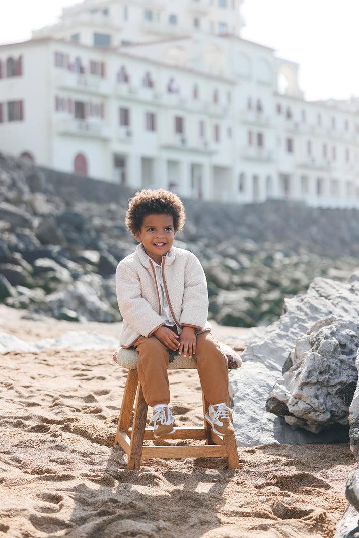 tartine et chocolat Vest Beige Imitatie faux fourrure mouton Beige