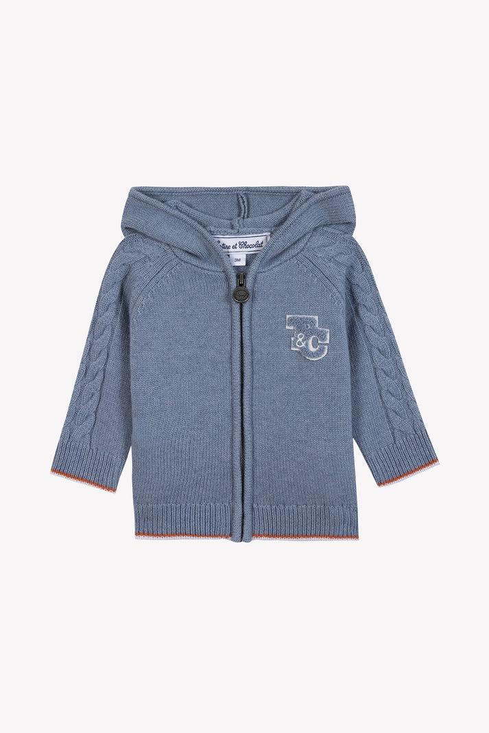 tartine et chocolat Vest Blauw GrijsChinée TC handtekening Navy