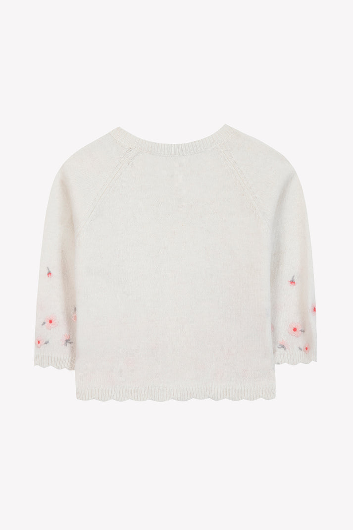 Tartine Et Chocolat Vest Ecru Borduurwerk Praline Moeder -of -Pearl