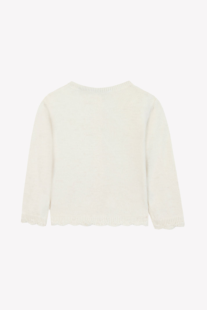 Tartine Et Chocolat Vest Ecru Borduurwerk Vlokken Moeder -of -Pearl