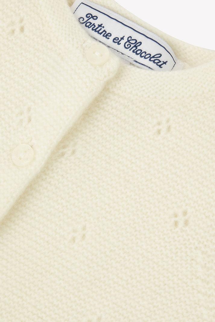 Tartine Et Chocolat Vest Ecru In Kasjmier Moeder -of -Pearl