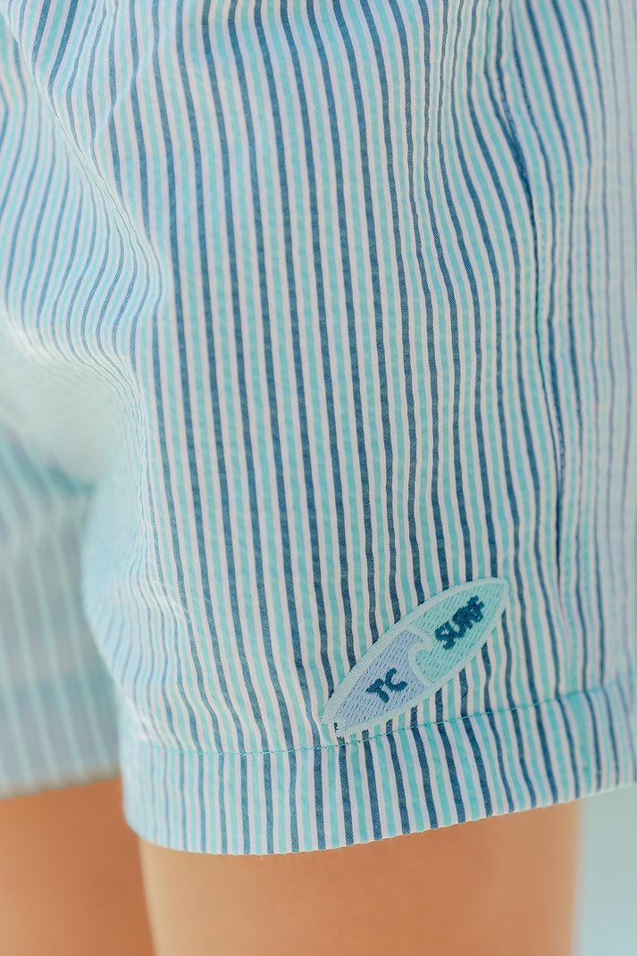 Tartine Et Chocolat Zwempak Aqua Streeps Kruidig ​​oranje