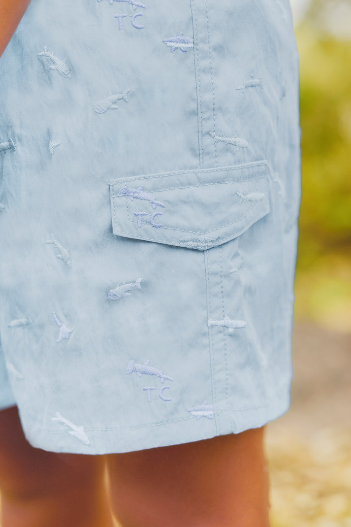 Tartine Et Chocolat Zwempak Blauw Gewassen Tekening Haaien Aqua