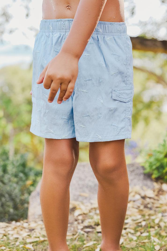 tartine et chocolat Zwempak Blauw gewassen Tekening haaien aqua tartine et chocolat Zwempak Blauw gewassen Tekening haaien aqua