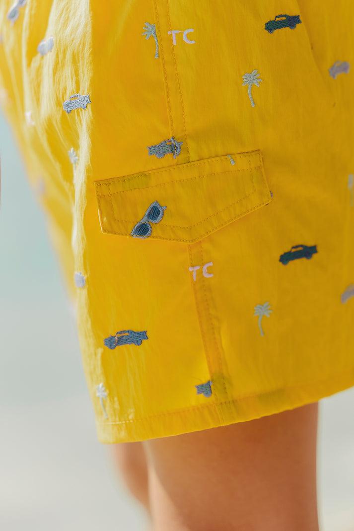 Tartine Et Chocolat Zwempak Geel Tekening Stadsavontuur Aqua