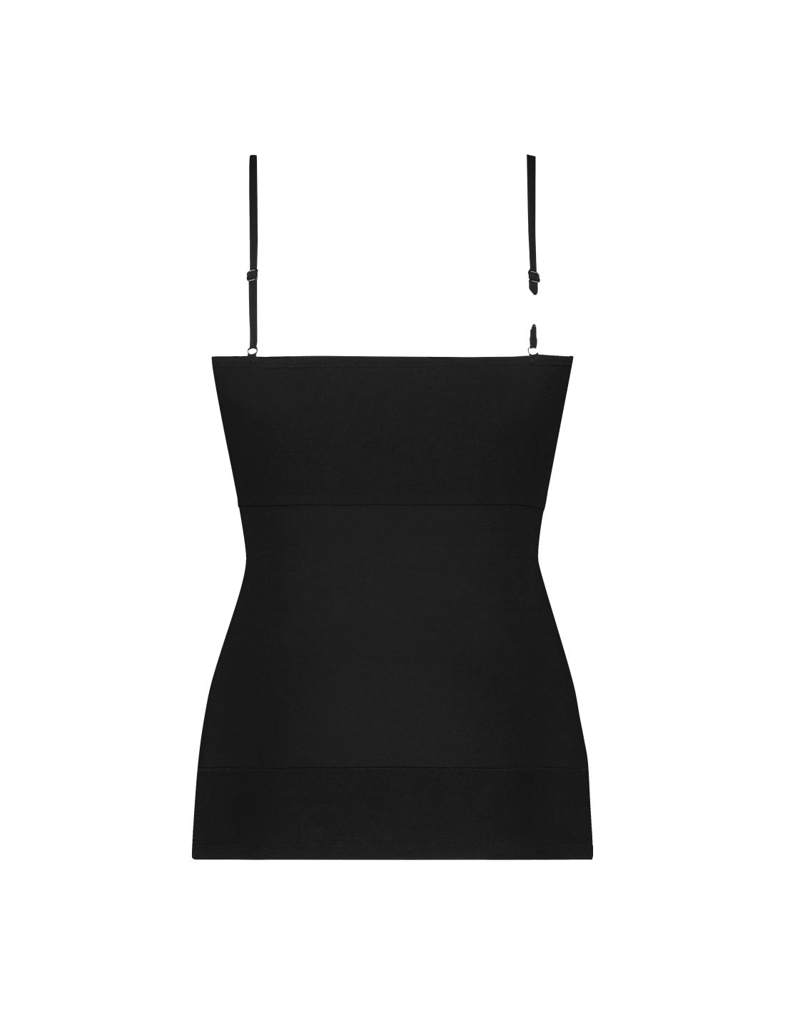 Ten Cate Ten Cate Dames Basics Cotton Shape Spaghetti Shirt Lace Zwart