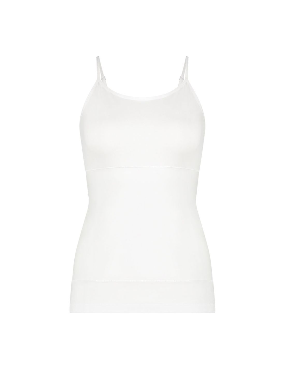 ten cate Ten Cate Dames Basics Cotton Shape Spaghetti Shirt Wit