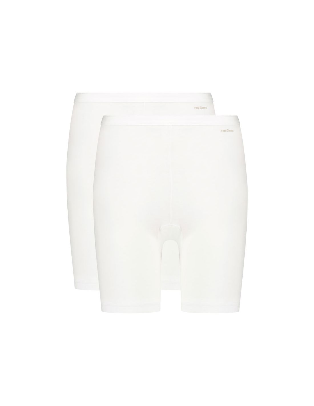 ten cate Ten Cate Dames Basics Long Shorts 2Pack Wit