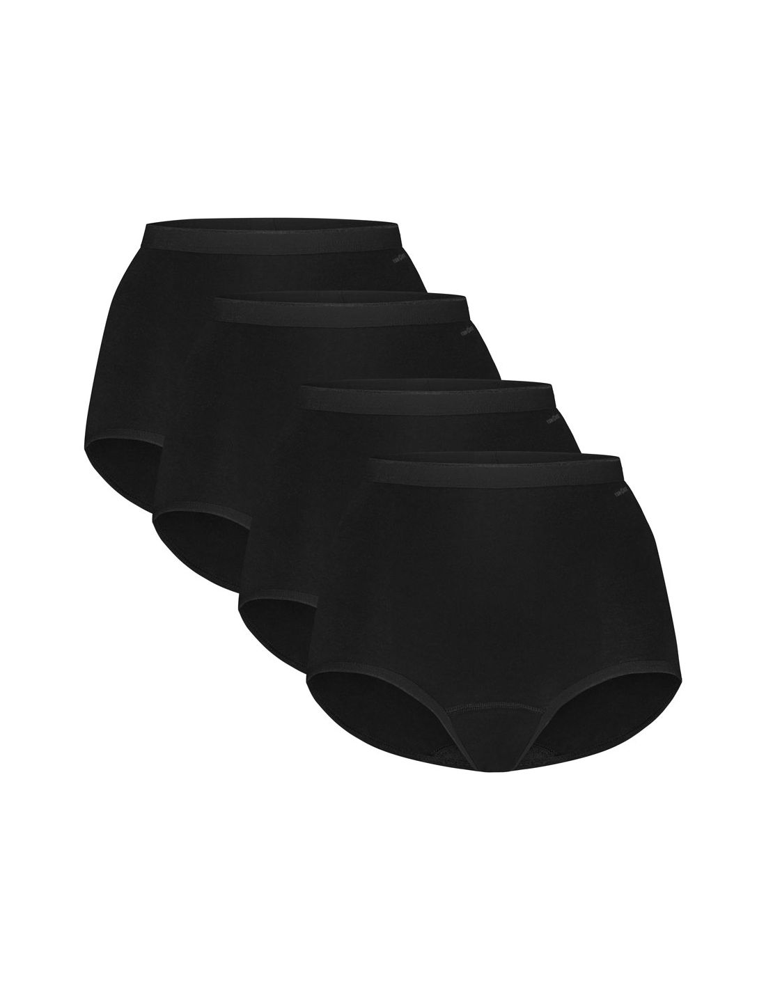 Ten Cate Ten Cate Dames Basics Maxi Highwaist 4Pack Zwart