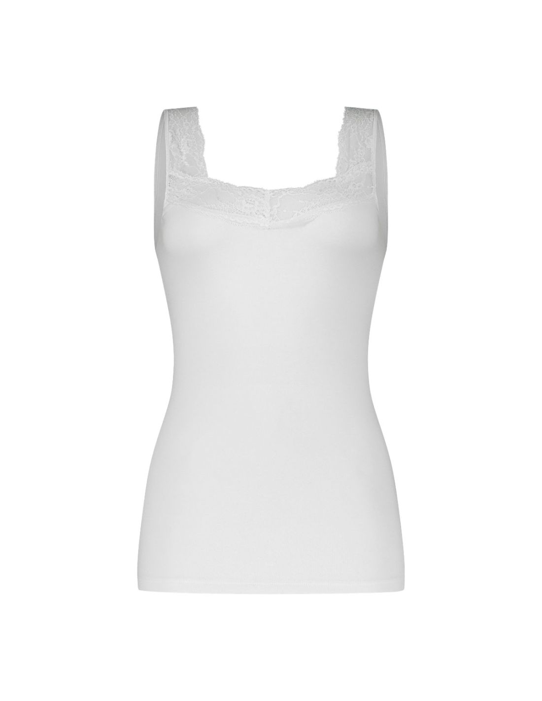 ten cate Ten Cate Dames Basics Singlet Lace Hemd Wit