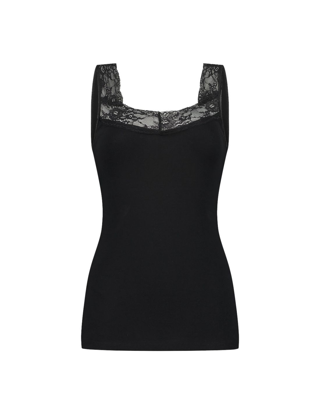 ten cate Ten Cate Dames Basics Singlet Lace Hemd Zwart