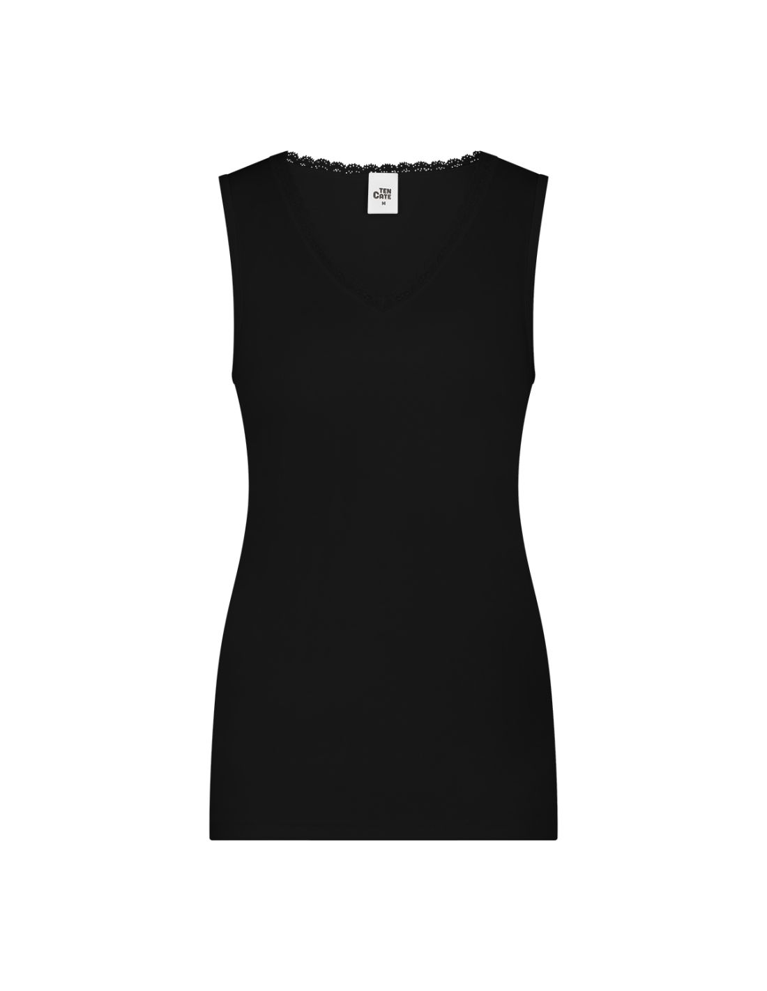 ten cate Ten Cate Dames Thermo Singlet V-neck lace Zwart