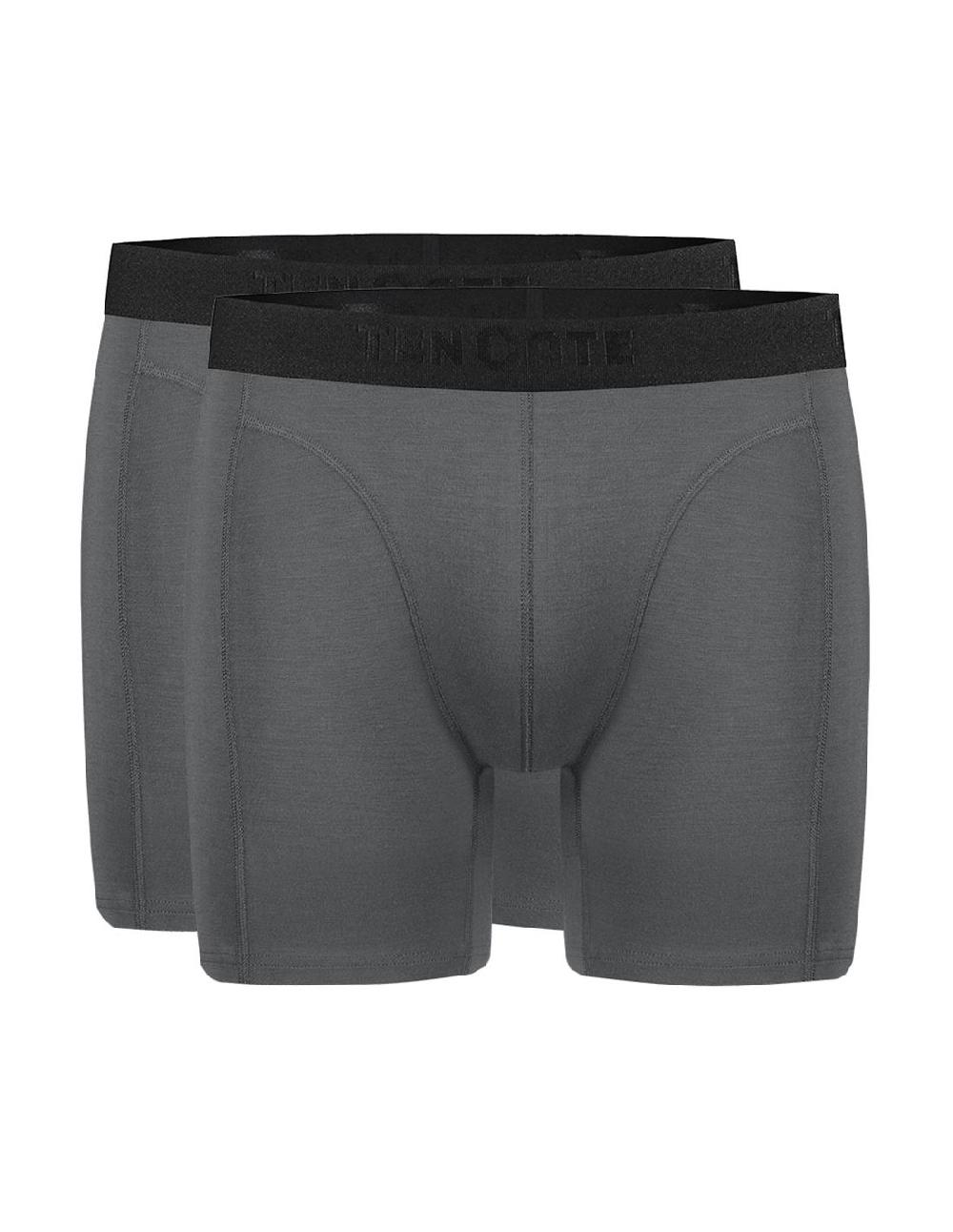 ten cate Ten Cate Heren Bamboo Long Short 2Pack Grey Melange