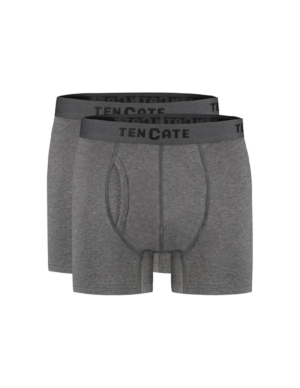ten cate Ten Cate Heren Basics Classic Shorts Cotton Stretch 2Pack Antraciet Melee