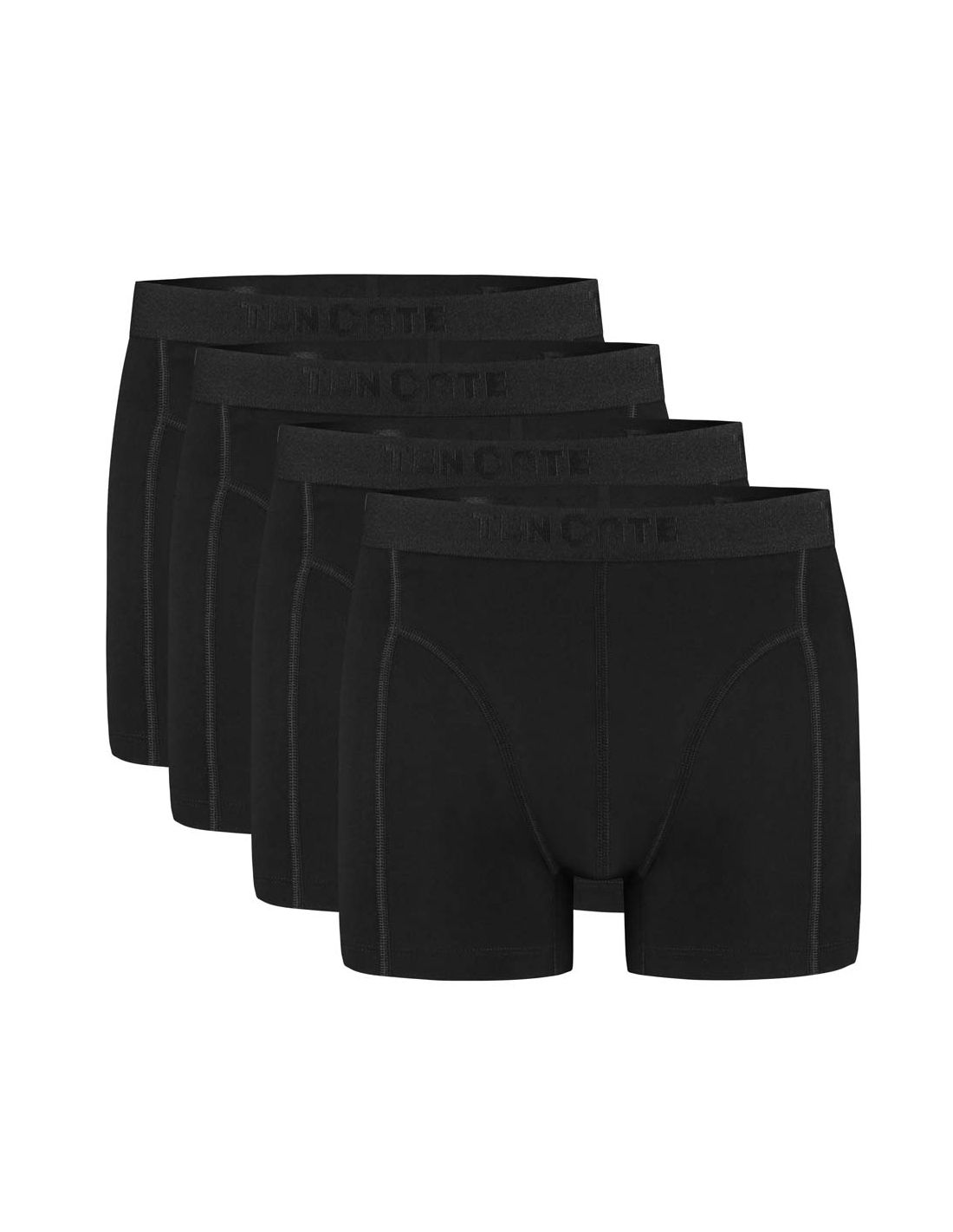 ten cate Ten Cate Heren Basics Shorts 4pack Cotton Stretch Zwart