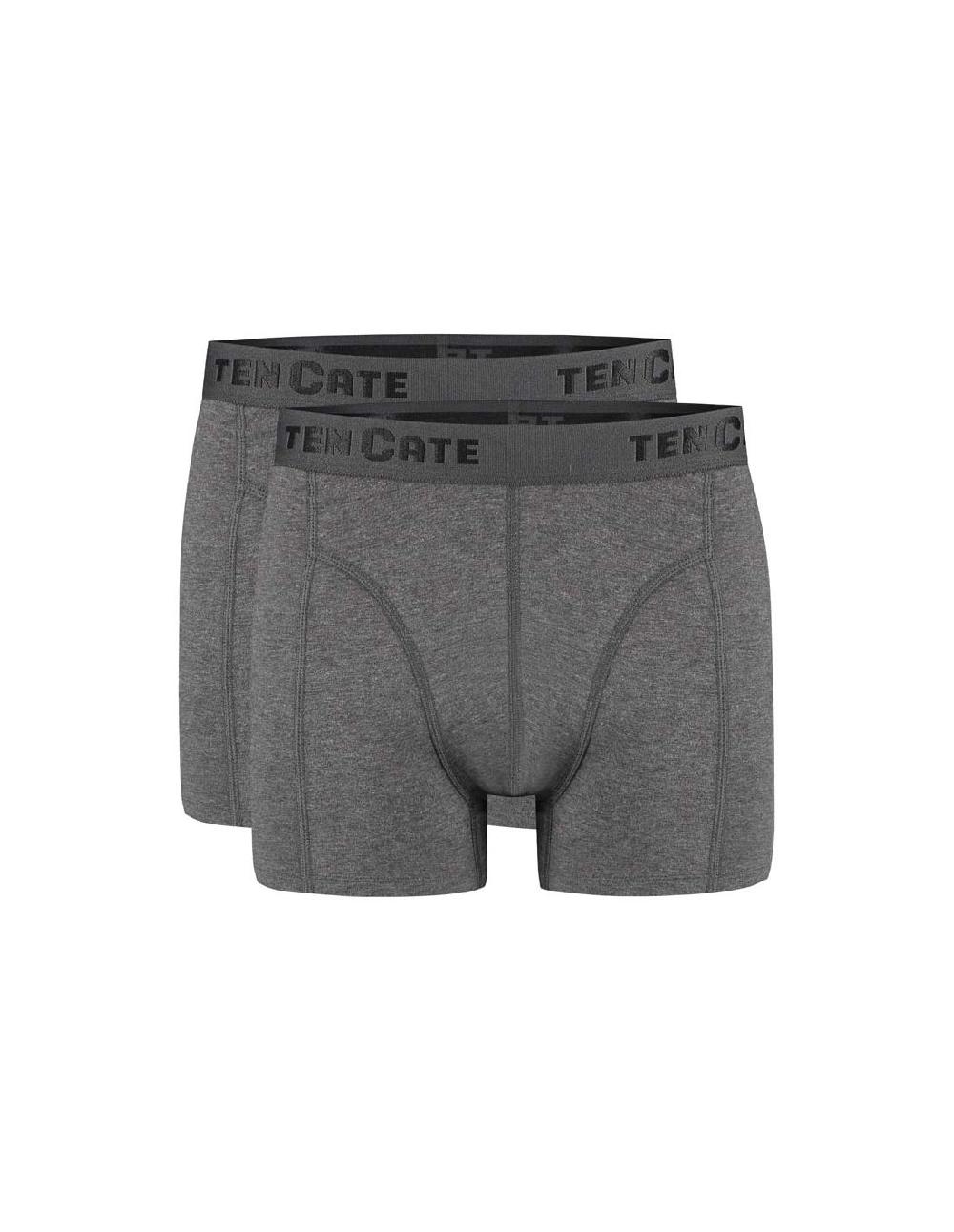 ten cate Ten Cate Heren Basics Shorts Cotton Stretch 2Pack Antraciet Melee