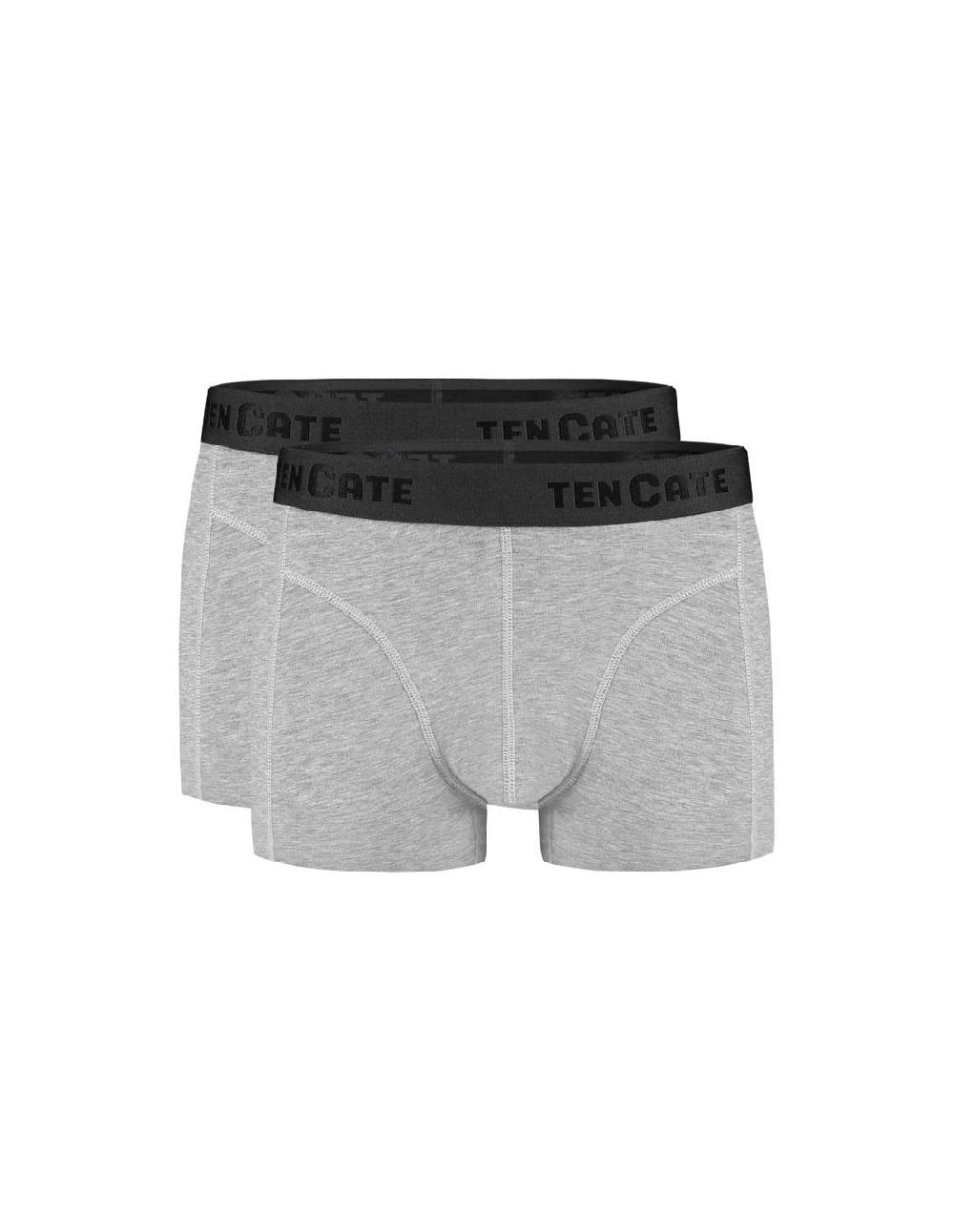 ten cate Ten Cate Heren Basics Shorty Cotton Stretch 2Pack Light Grey Melee