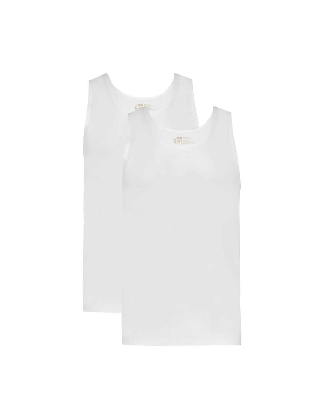 ten cate Ten Cate Heren Basics Singlet Cotton 2Pack Wit