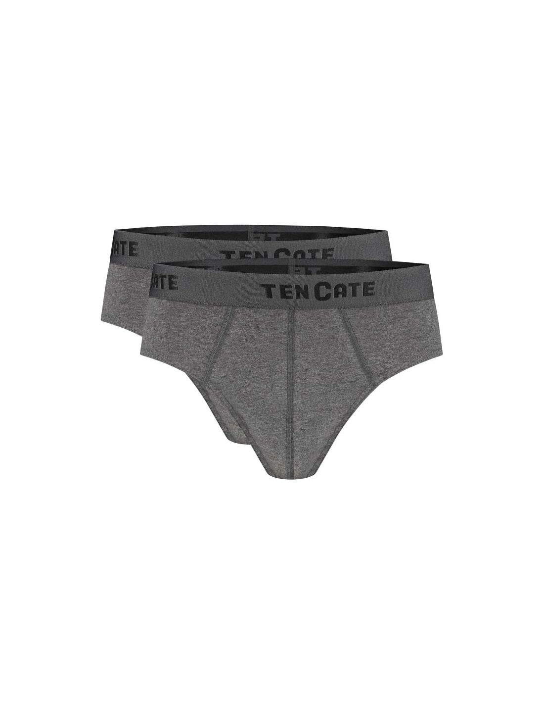 ten cate Ten Cate Heren Basics Slip Cotton Stretch 2Pack Antraciet Melee